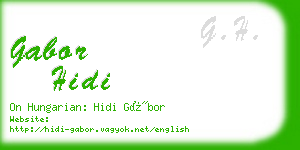 gabor hidi business card